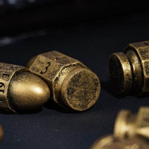 TwoFaad - Bronze Resin Bullet 7- Piece Dice Set