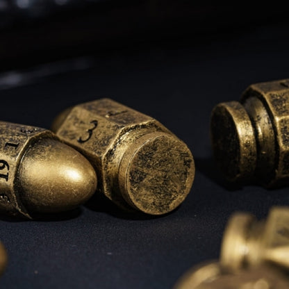 TwoFaad - Bronze Resin Bullet 7- Piece Dice Set