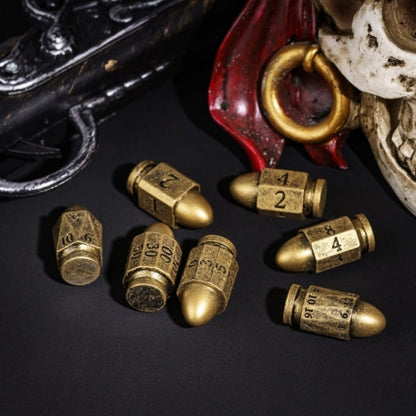 TwoFaad - Bronze Resin Bullet 7- Piece Dice Set