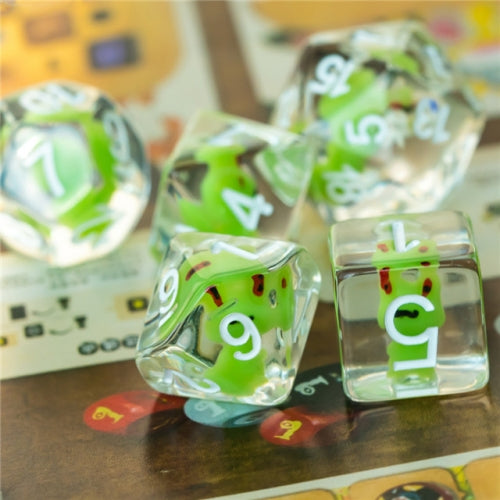 TwoFaad - Frog 7- Piece Dice Set