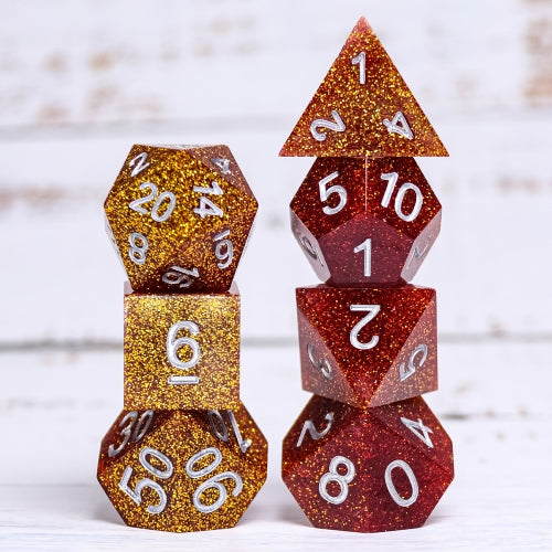 TwoFaad - Copper Ore Dice w/ Silver Numbers