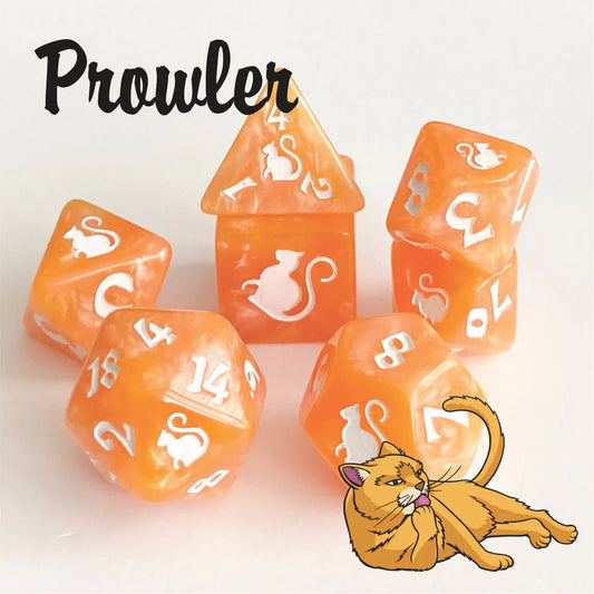 Black Oak Workshop - Kitty Clacks - Prowler 7 Set of Dice