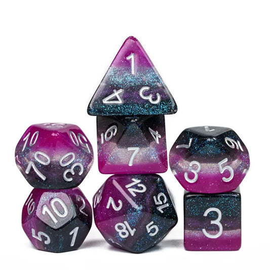 TwoFaad - Displacer Beast Dice w/ Silver Numbers