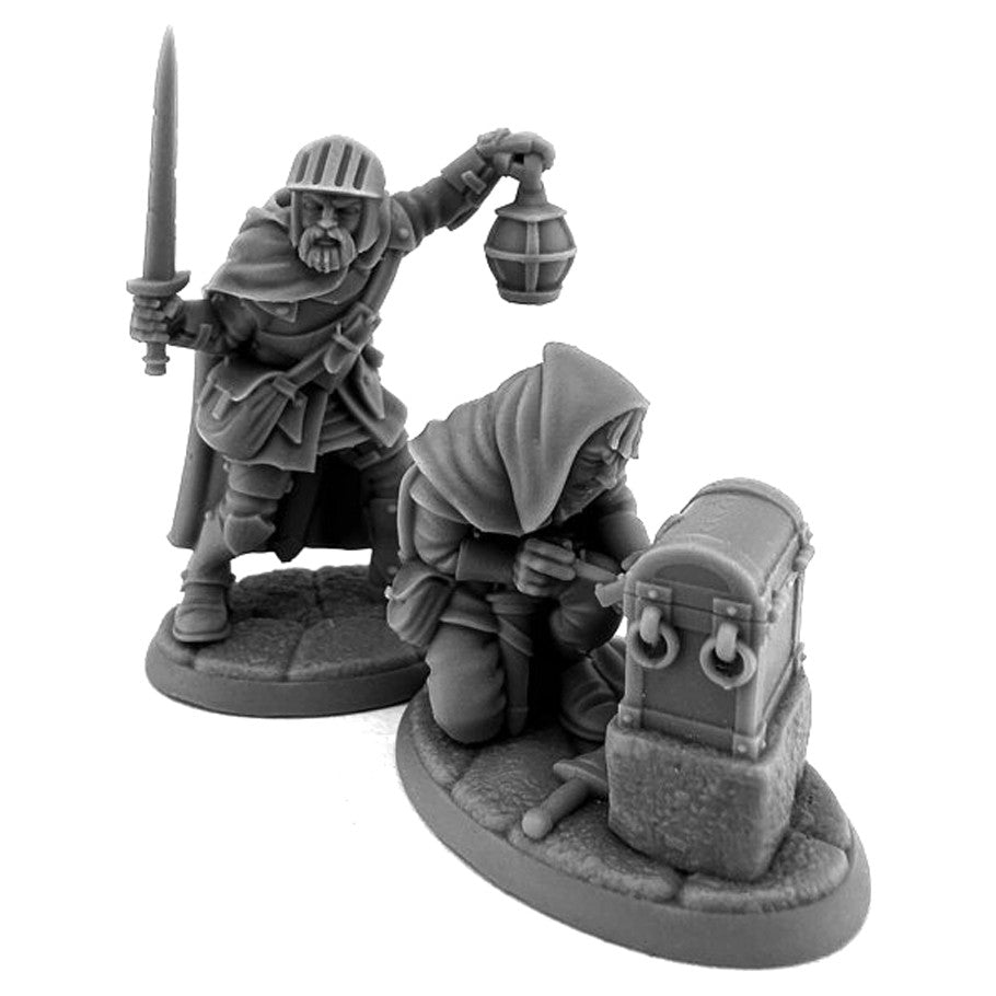 Reaper 07209 Dungeon Dwellers: Teamwork Fighter Rogue Vignette