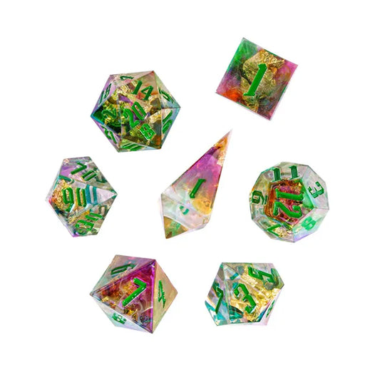 TwoFaad - Rogue's Delight Dice w/ Green Numbers