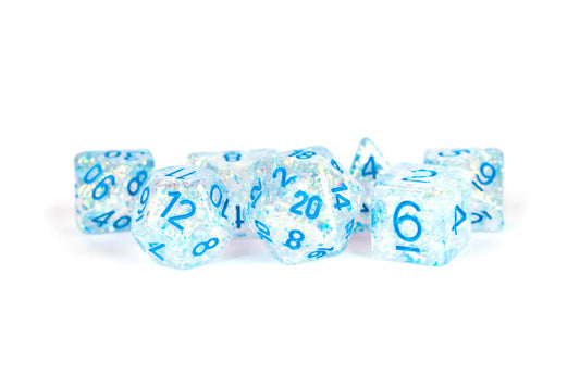 FanRoll LIC680 Flash Dice Clear with Light Blue Numbers