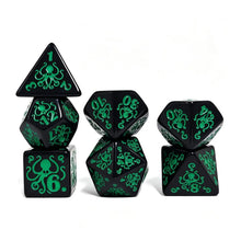 TwoFaad - Green Octopus 7- Piece Dice Set