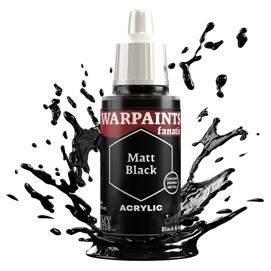 Army Paints - Warpaints Fanatic: Matt Black 18 ml