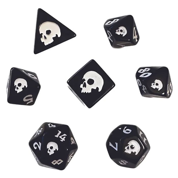 Black Oak Workshop - Black Death - Black Death 7 Set of Dice
