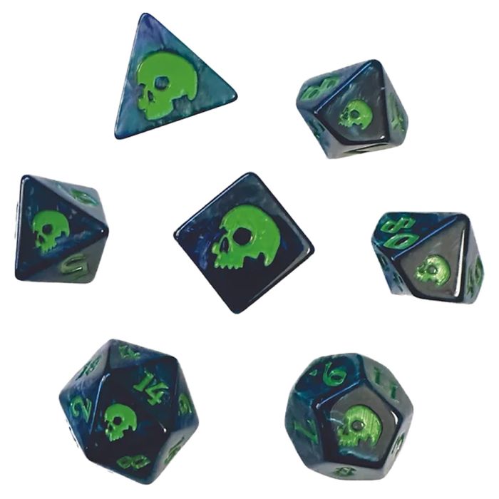 Black Oak Workshop - Black Death - Creeping Slime 7 Set of Dice