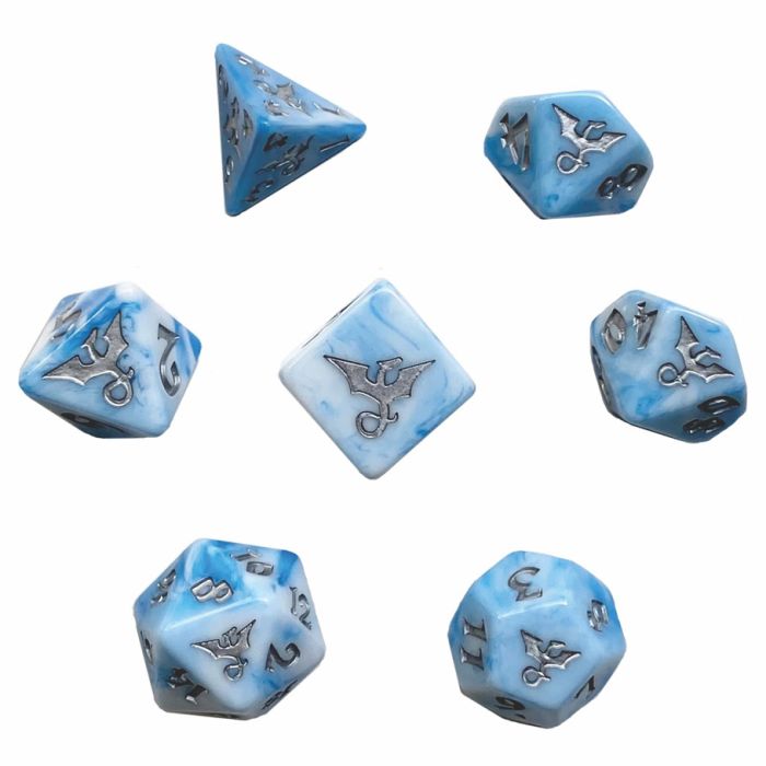Black Oak Workshop - Dragons - Cloud 7 Set of Dice