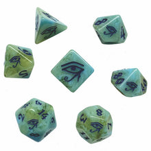 Black Oak Workshop - Black Death - Eye of Horus 7 Set of Dice