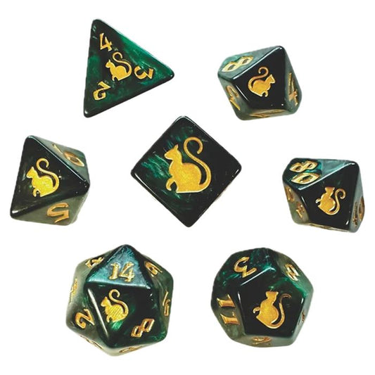 Black Oak Workshop - Kitty Clacks - Loki 7 Set of Dice