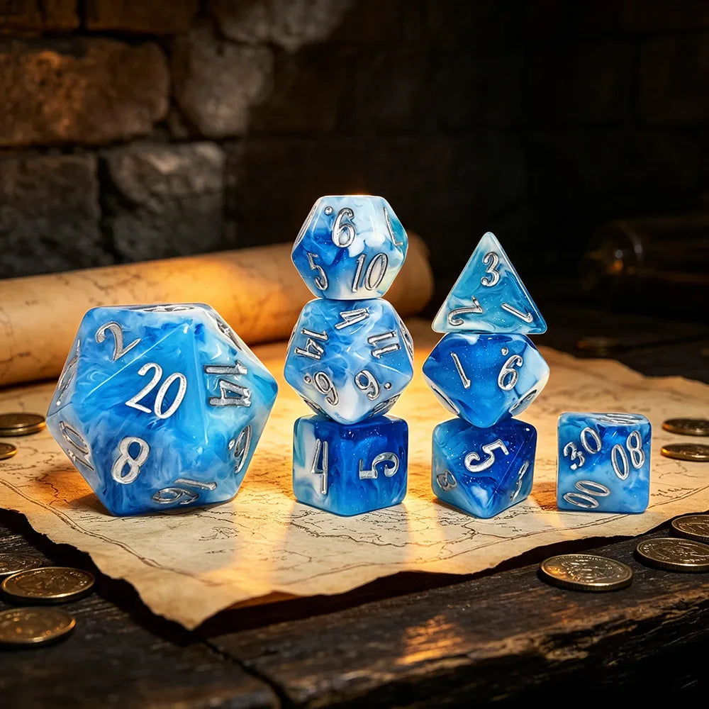 TwoFaad - The Night King 8- Piece Glitter Dice Set
