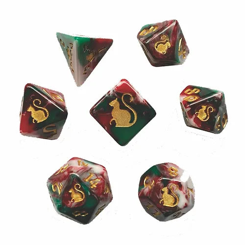 Black Oak Workshop - Kitty Clacks - Lucky 7 Set of Dice