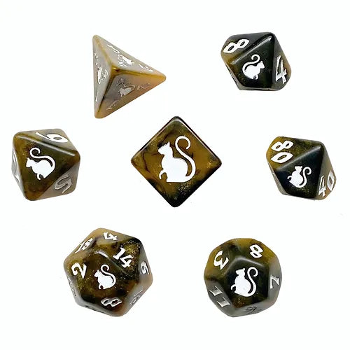 Black Oak Workshop - Kitty Clacks - Tortimer 7 Set of Dice