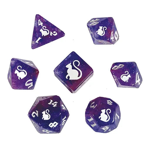 Black Oak Workshop - Kitty Clacks - Quantum 7 Set of Dice