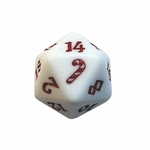 Black Oak Workshop - Single D20 - Candy Cane