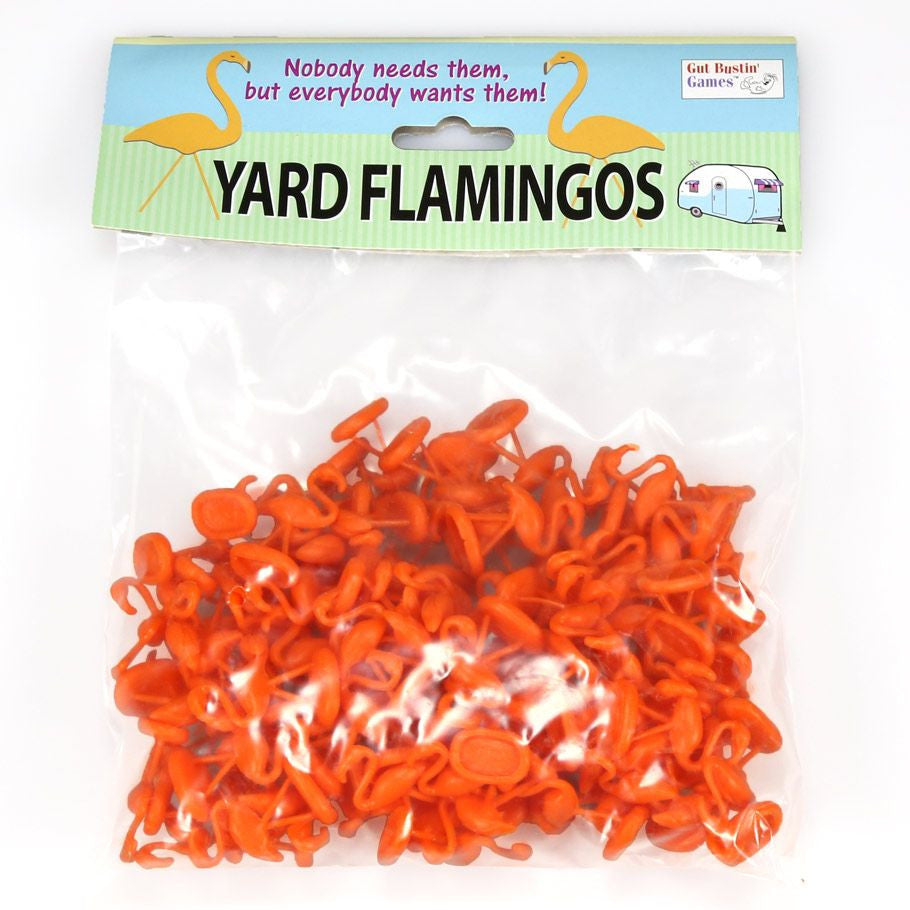 Trailer Park Wars! Orange Flamingos