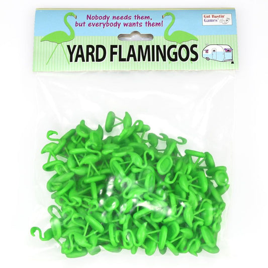 Trailer Park Wars! Green Flamingos
