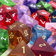 TwoFaad - Semi-Precious Gemstone Mystery Glass Dice Set of 7