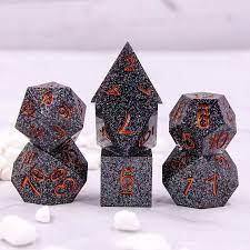 TwoFaad - Dark Iron Dice w/ Copper Numbers
