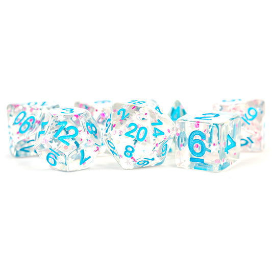 FanRoll LIC617 7-Set Confetti Clear Pink and Blue with Blue