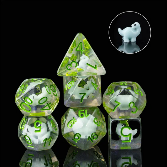 TwoFaad - Dinosaur 7-Set RPG Dice