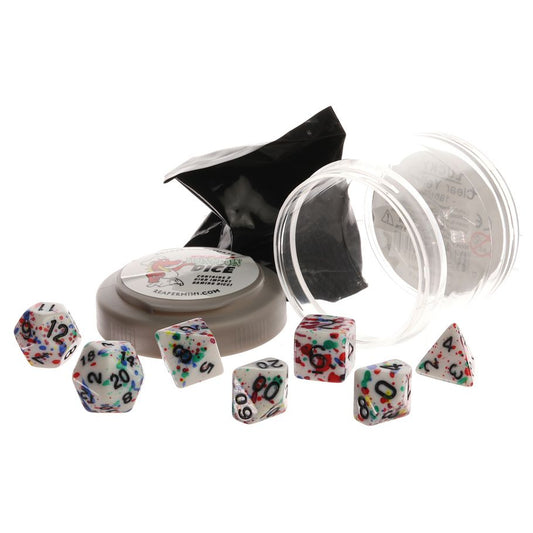 Reaper Pizza Dungeon Dice: Lucky Rainbow Paint with Black 19072