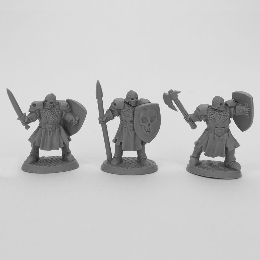 Reaper 44034 Bones Black: Maggotcrown Men at Arms (3)