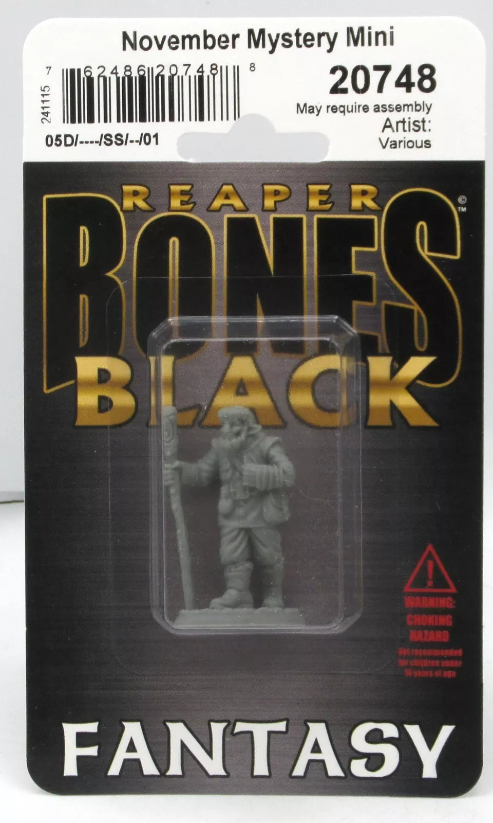 Reaper 20748C  November Mystery Mini (Bones Black) Wildfolk Druid Mage