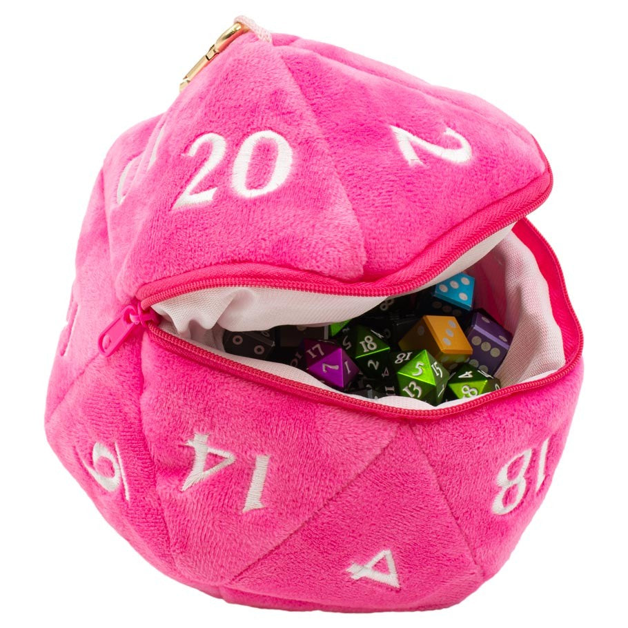 Ultra Pro Plush D20 Dice Bag Pink