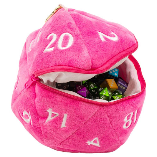 Ultra Pro Plush D20 Dice Bag Pink