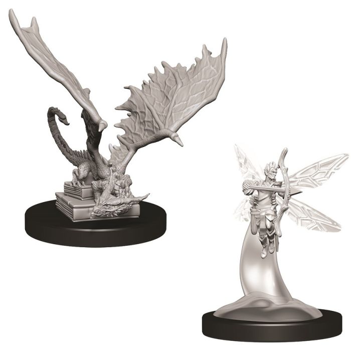 Wizkids 73718 D&D: Nolzur's Marvelous Minis: Sprite & Pseudodragon W9 (Unpainted)