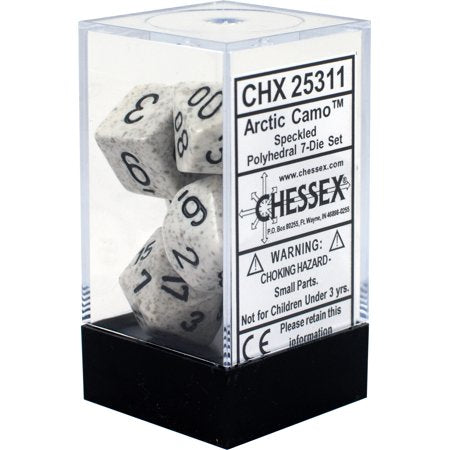 CHX25311 Speckled Artic Camo Standard set of 7 dice.