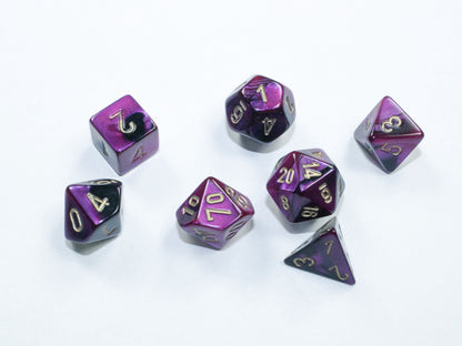 Chessex CHX20640 Mini-Polyhedral Gemini Black-Purple/gold