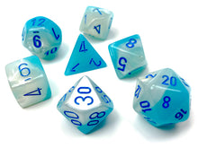 Chessex - 26465 Gemini Pearl Turquoise-White/blue Luminary