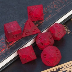 TwoFaad - Semi-Precious Gemstone Burst Lightning Glass Transparent Font Dice