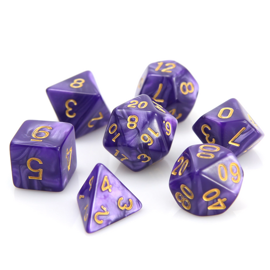 Die Hard Dice - Purple Swirl with Gold