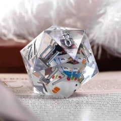 TwoFaad - Snowman D&D Gaming 33mm D20 Dice