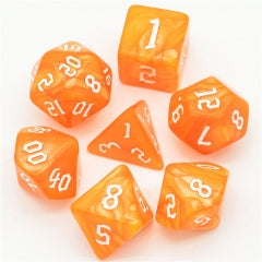 TwoFaad - Tangerine Dice w/White Numbers