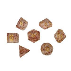 Glitter Clear/Red Flakes/Gold Dice