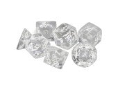 Chessex - 23071 Translucent Clear w/White Numbers