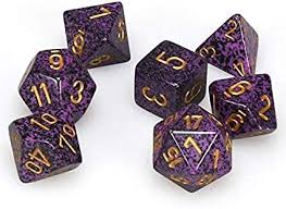 CHX25317 Speckled Hurricane Standard set of 7 dice.