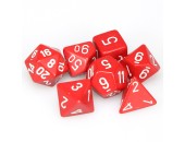 Chessex CHX25404 Opaque Red Dice w/ White Numbers