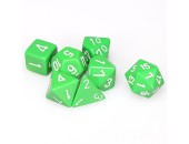 Chessex CHX25405 Opaque Green Dice w/ White Numbers