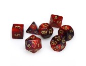 Chessex - 26426 Gemini Purple-Red Dice w/ Gold Numbers