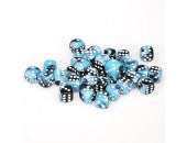 Chessex - 26846 D6 Cube 12mm Gemini Black Shell Dice w/ White Pips