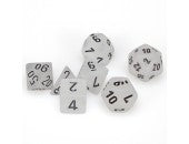 Chessex CHX27401 Frosted Clear Dice w/ Black Numbers