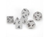 Chessex - 27401 Frosted Clear Dice w/ Black Numbers